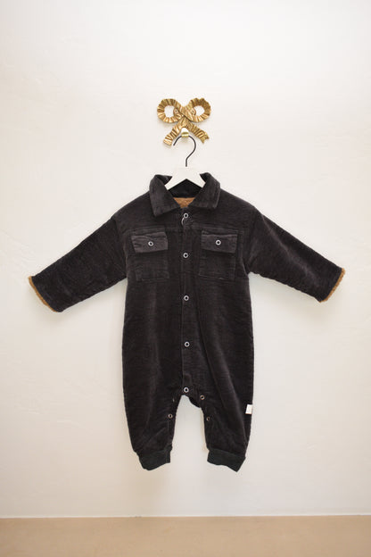 Brown Corduroy Coveralls / 12 months
