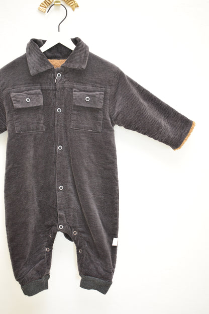Brown Corduroy Coveralls / 12 months
