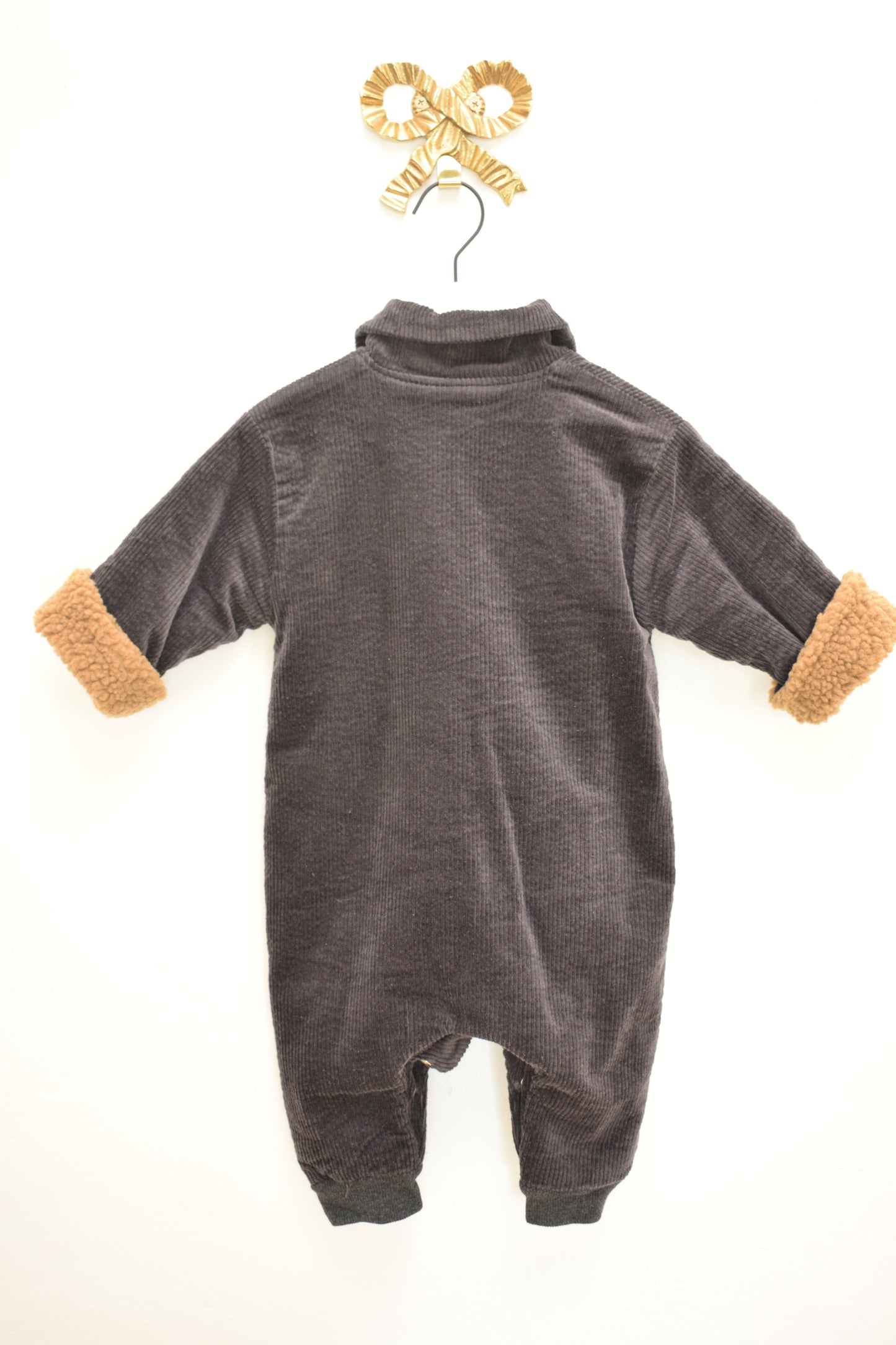 Brown Corduroy Coveralls / 12 months