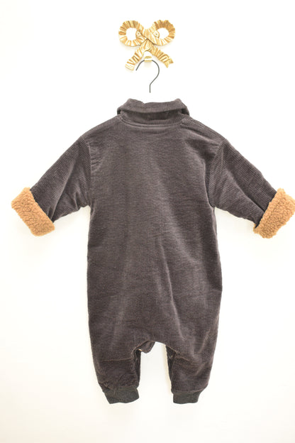 Brown Corduroy Coveralls / 12 months