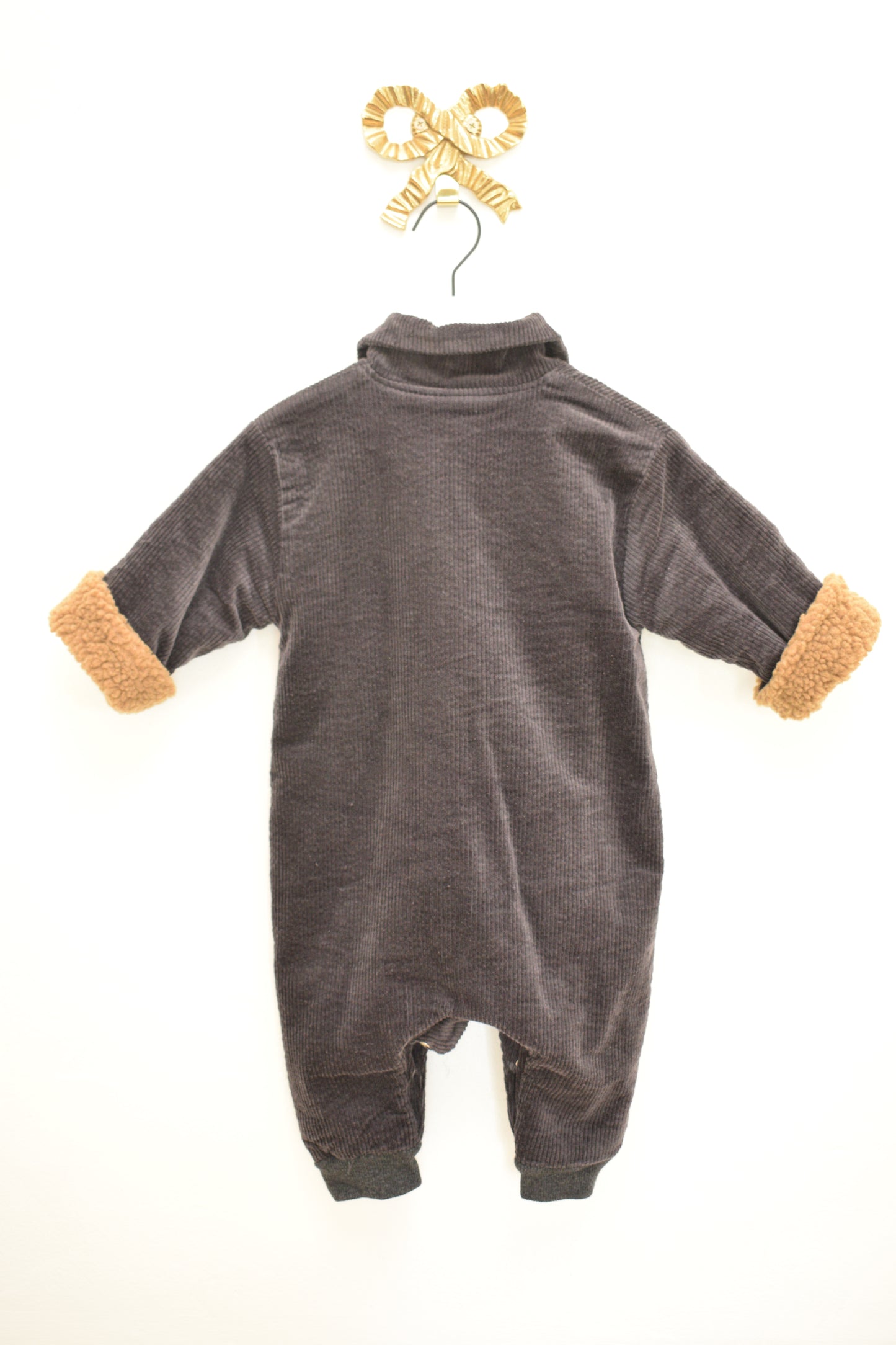 Brown Corduroy Coveralls / 12 months