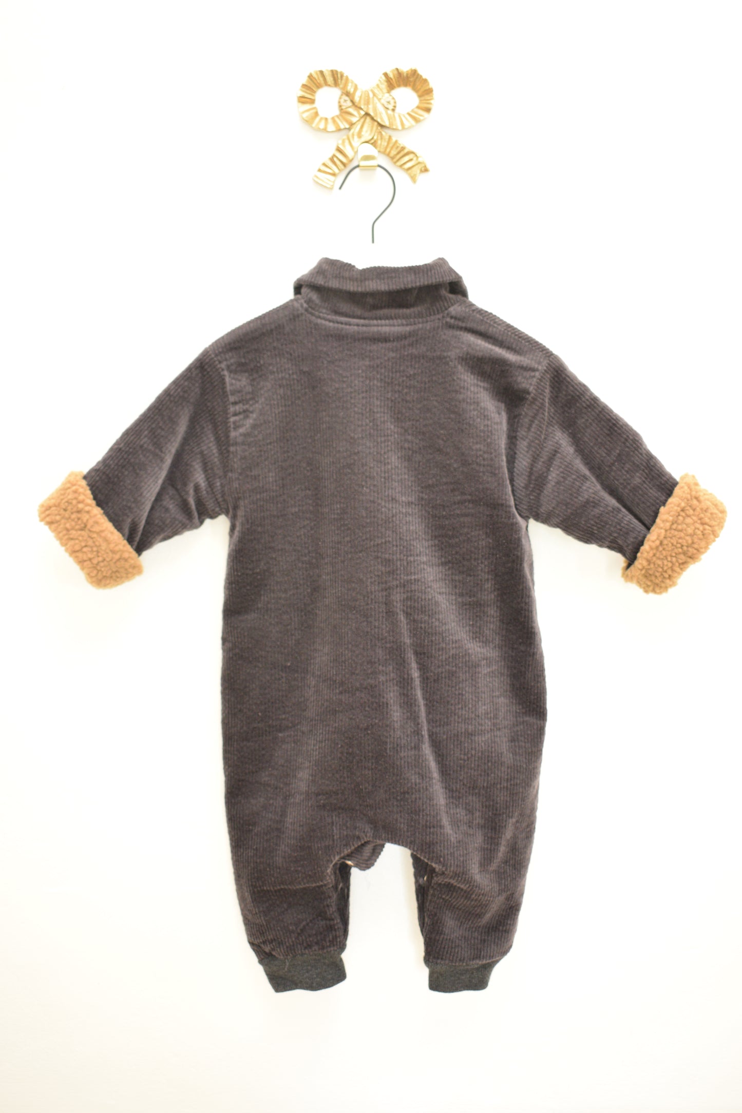 Brown Corduroy Coveralls / 12 months