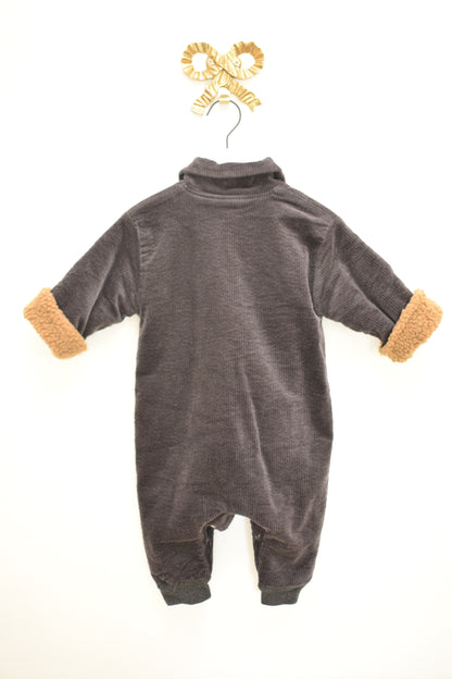 Brown Corduroy Coveralls / 12 months