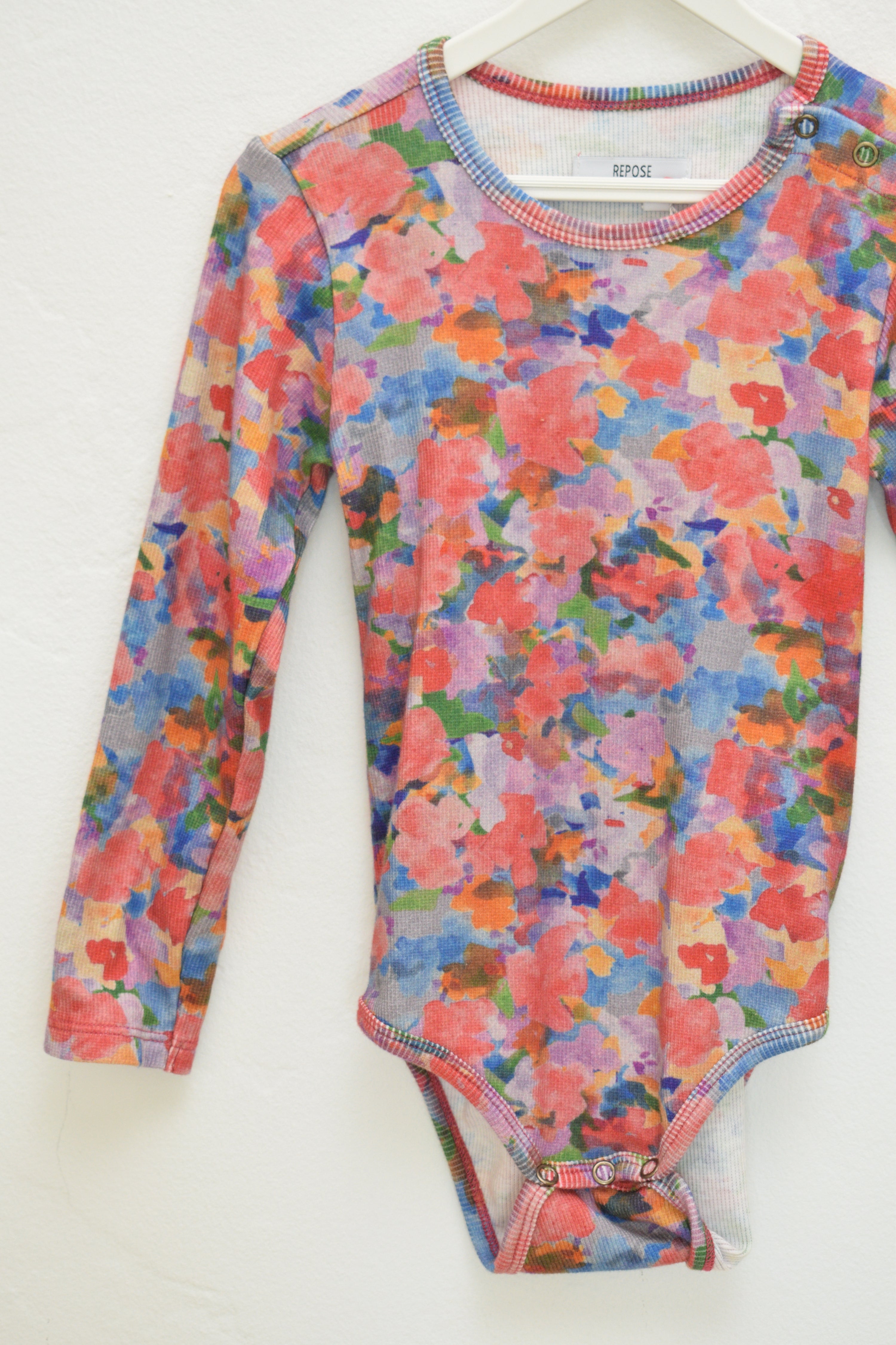 Repose Ams Floral Watercolor Onesie / 24 months