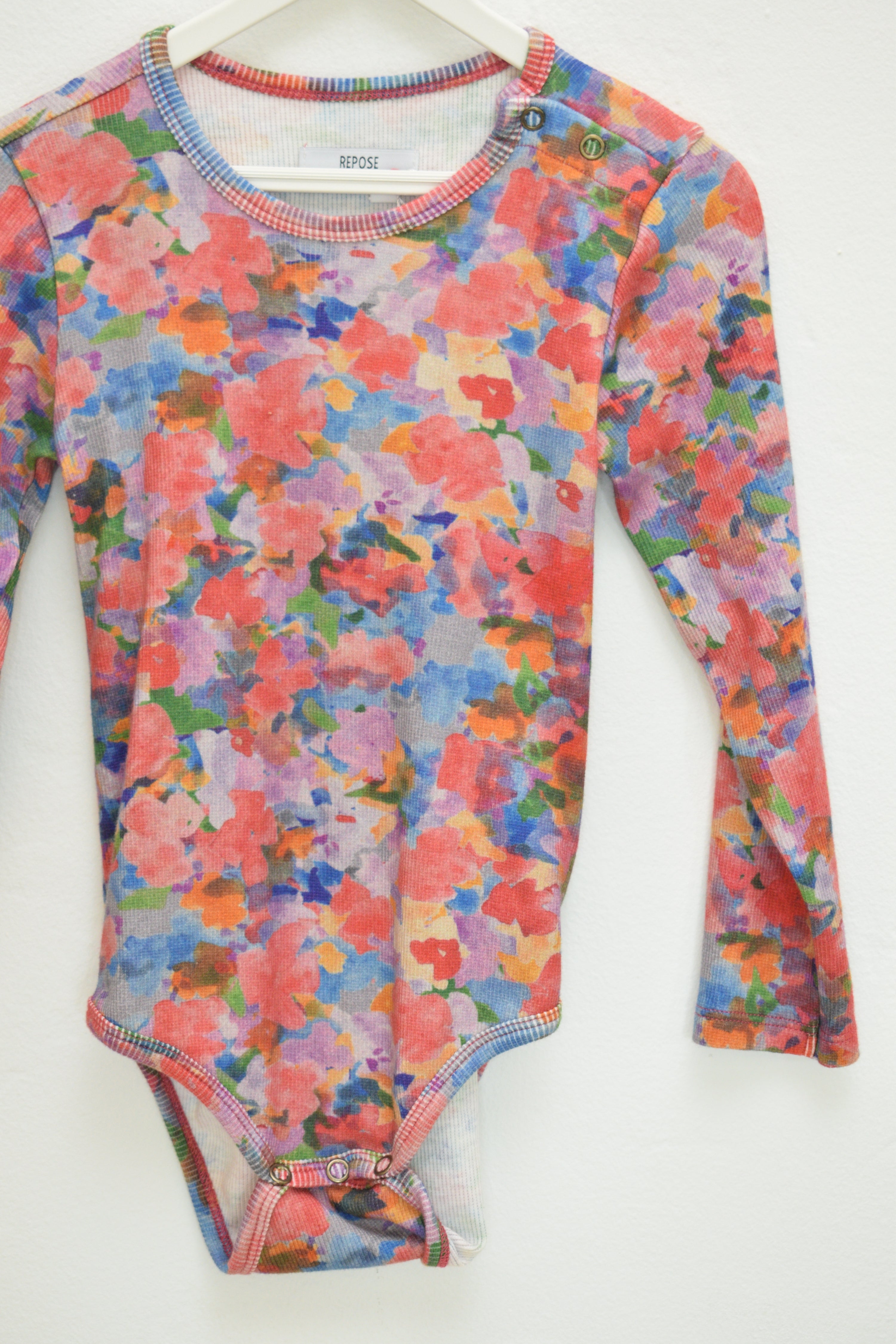 Repose Ams Floral Watercolor Onesie / 24 months