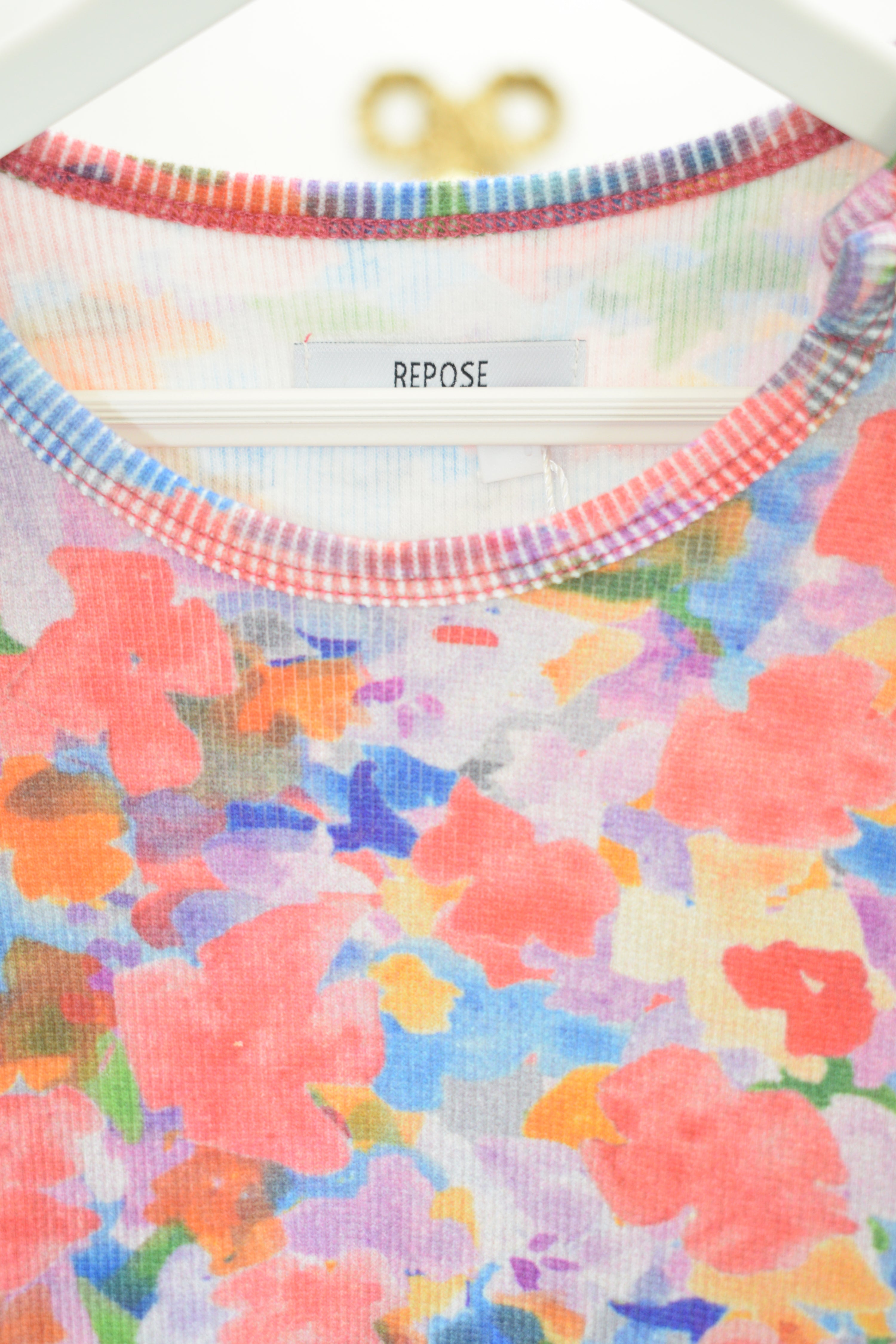 Repose Ams Floral Watercolor Onesie / 24 months