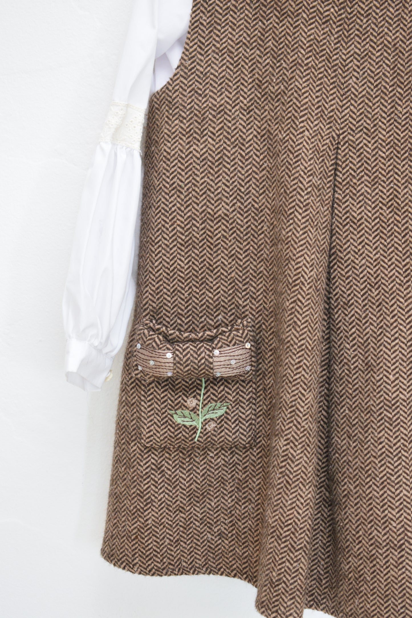 Petite Maison Kids Herringbone Pinafore Set / 4 (4A)