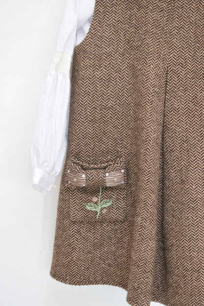 Petite Maison Kids Herringbone Pinafore Set / 4 (4A)