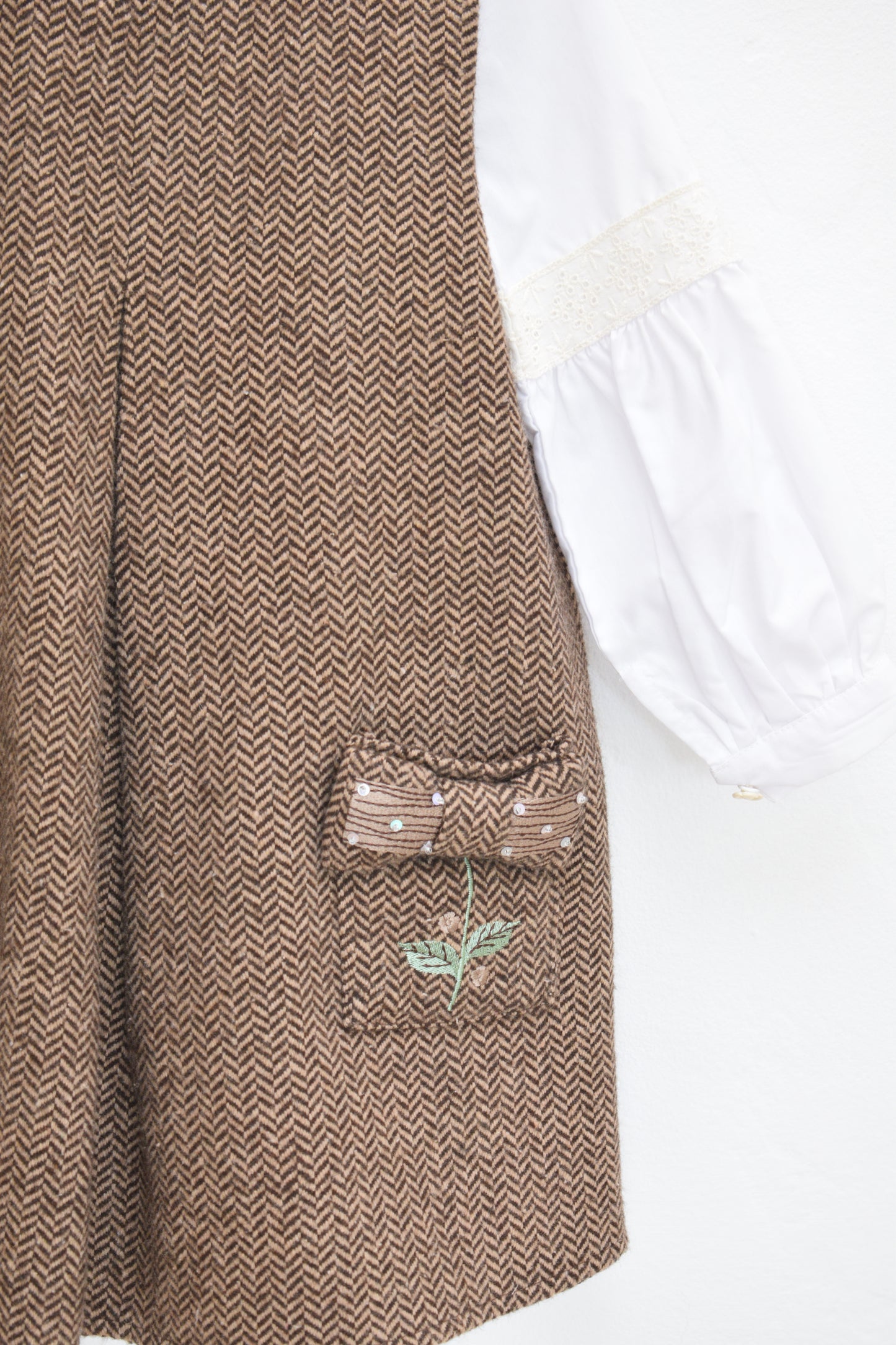 Petite Maison Kids Herringbone Pinafore Set / 4 (4A)