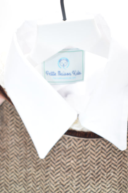 Petite Maison Kids Herringbone Pinafore Set / 4 (4A)