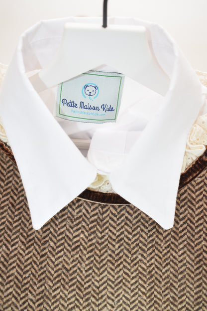 Petite Maison Kids Herringbone Pinafore Set / 4 (4A)