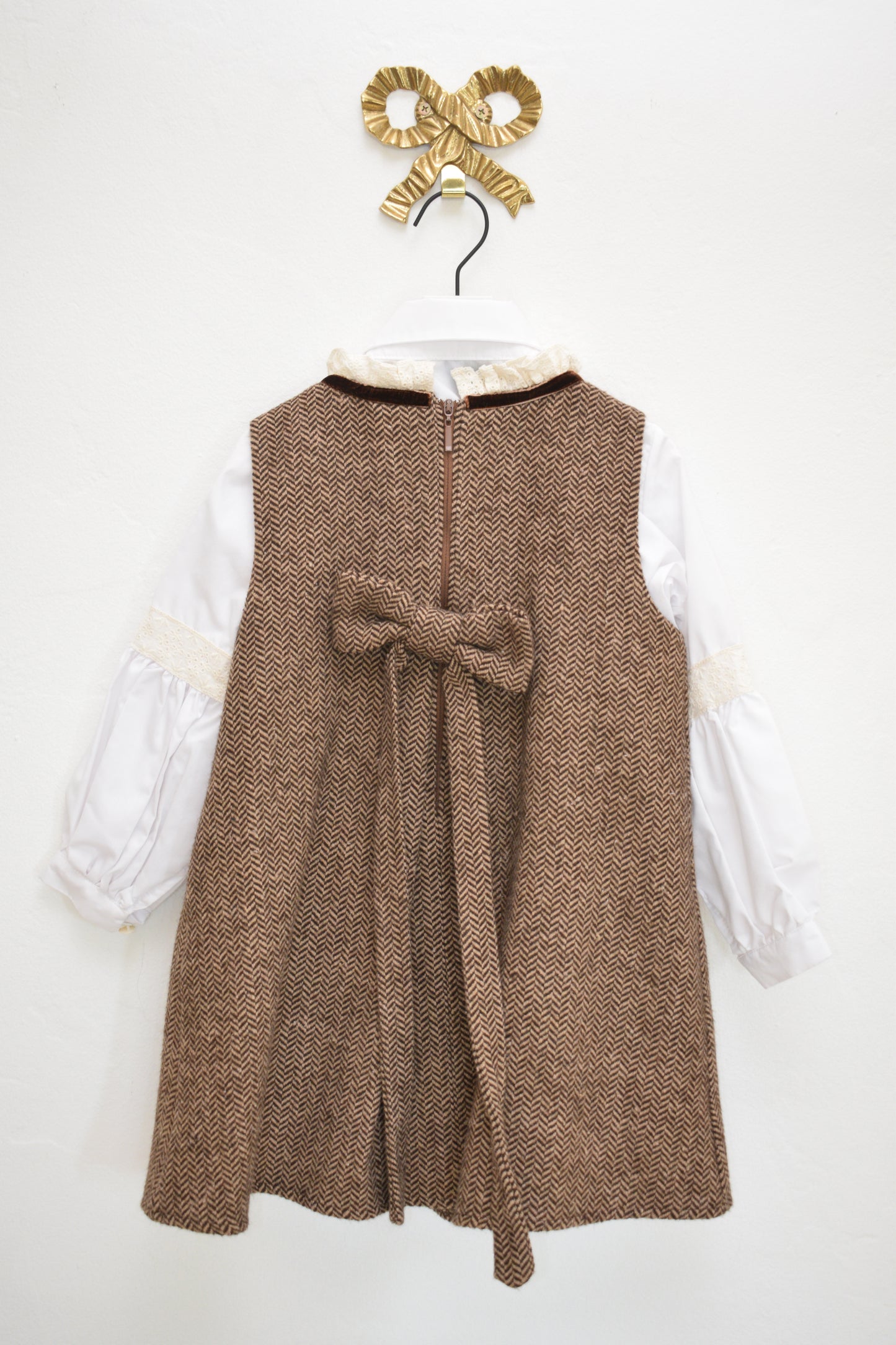 Petite Maison Kids Herringbone Pinafore Set / 4 (4A)