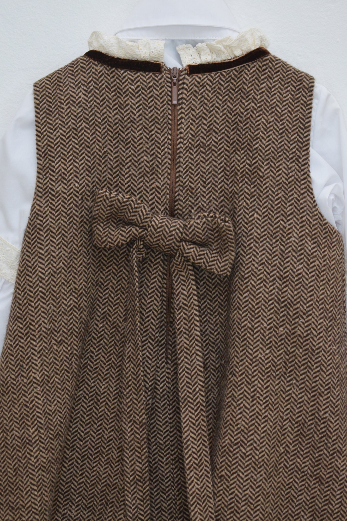 Petite Maison Kids Herringbone Pinafore Set / 4 (4A)