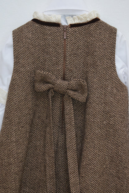 Petite Maison Kids Herringbone Pinafore Set / 4 (4A)