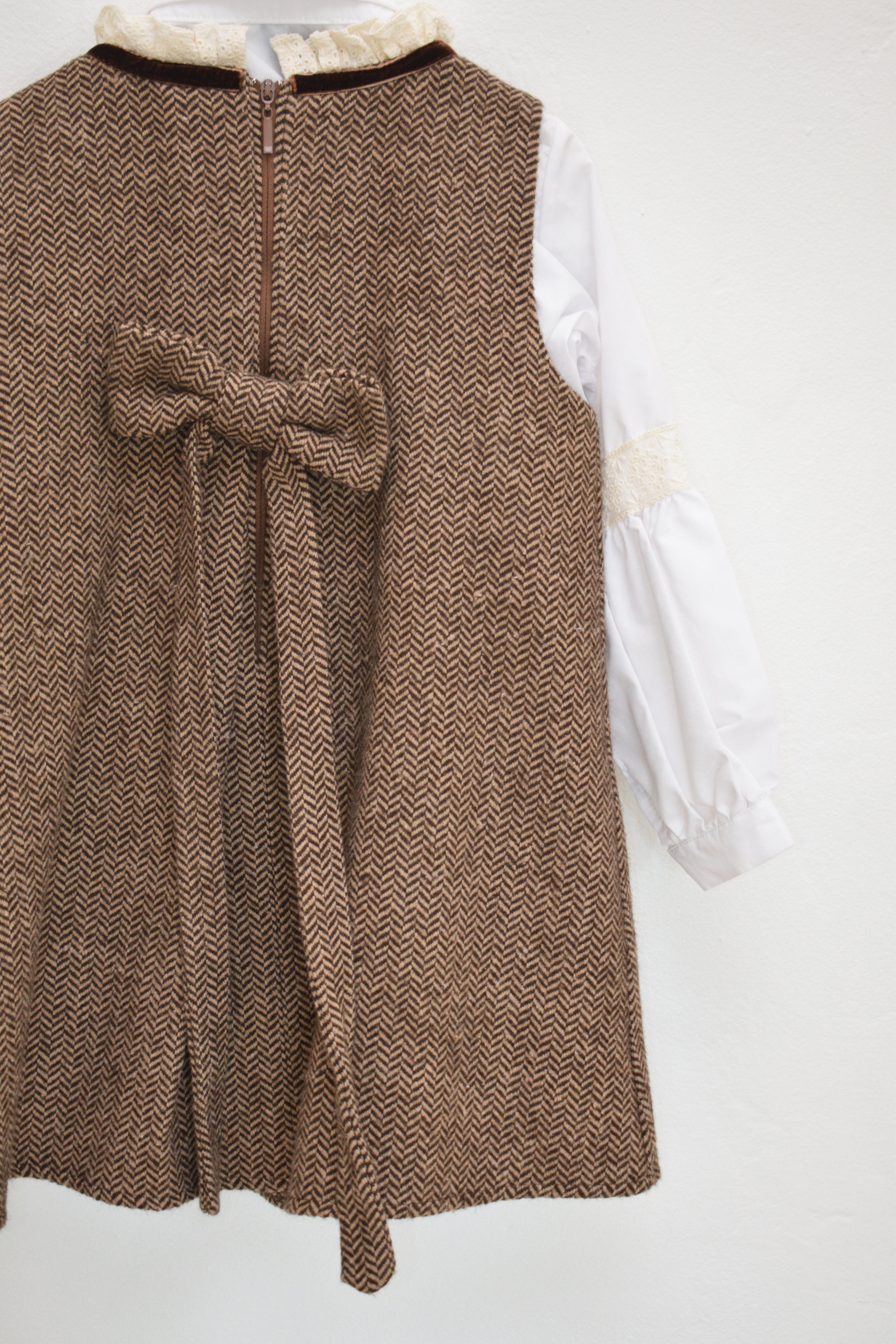 Petite Maison Kids Herringbone Pinafore Set / 4 (4A)