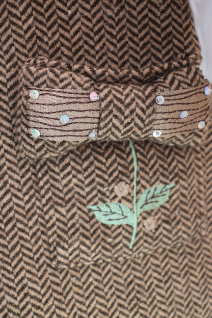 Petite Maison Kids Herringbone Pinafore Set / 4 (4A)