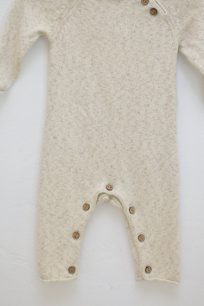 Quincy Mae Knit Oatmeal Romper / 0-3 months
