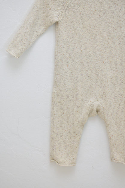 Quincy Mae Knit Oatmeal Romper / 0-3 months