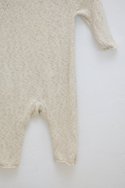 Quincy Mae Knit Oatmeal Romper / 0-3 months