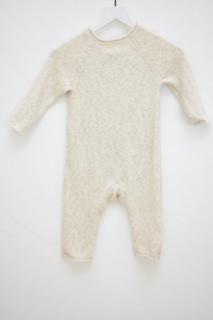 Quincy Mae Knit Oatmeal Romper / 0-3 months