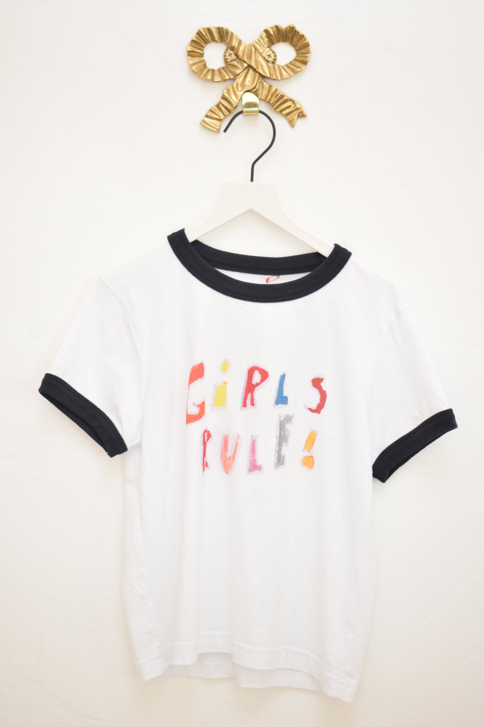 Kids Worldwide Girls Rule Ringer T / 4