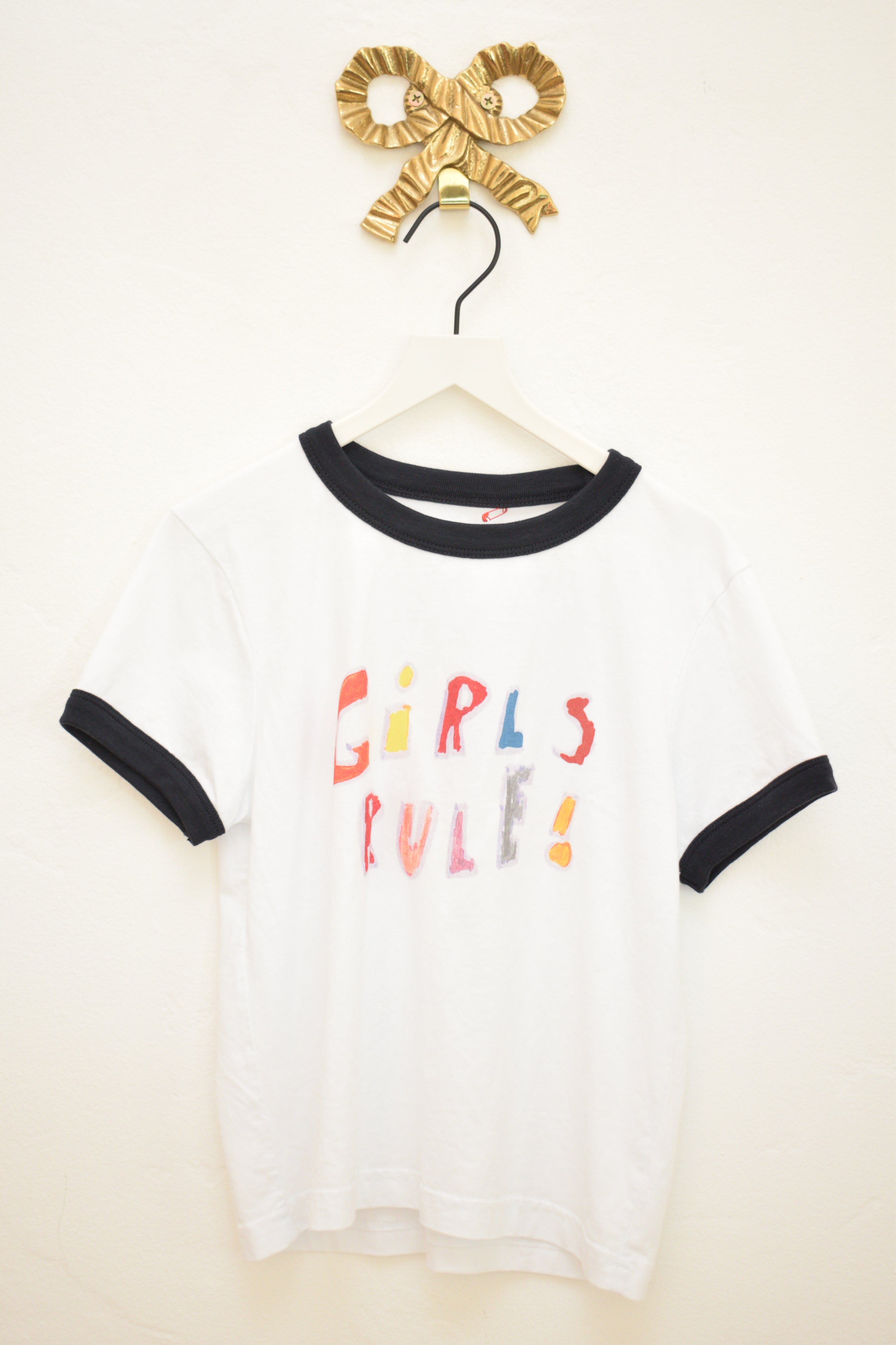 Kids Worldwide Girls Rule Ringer T / 4
