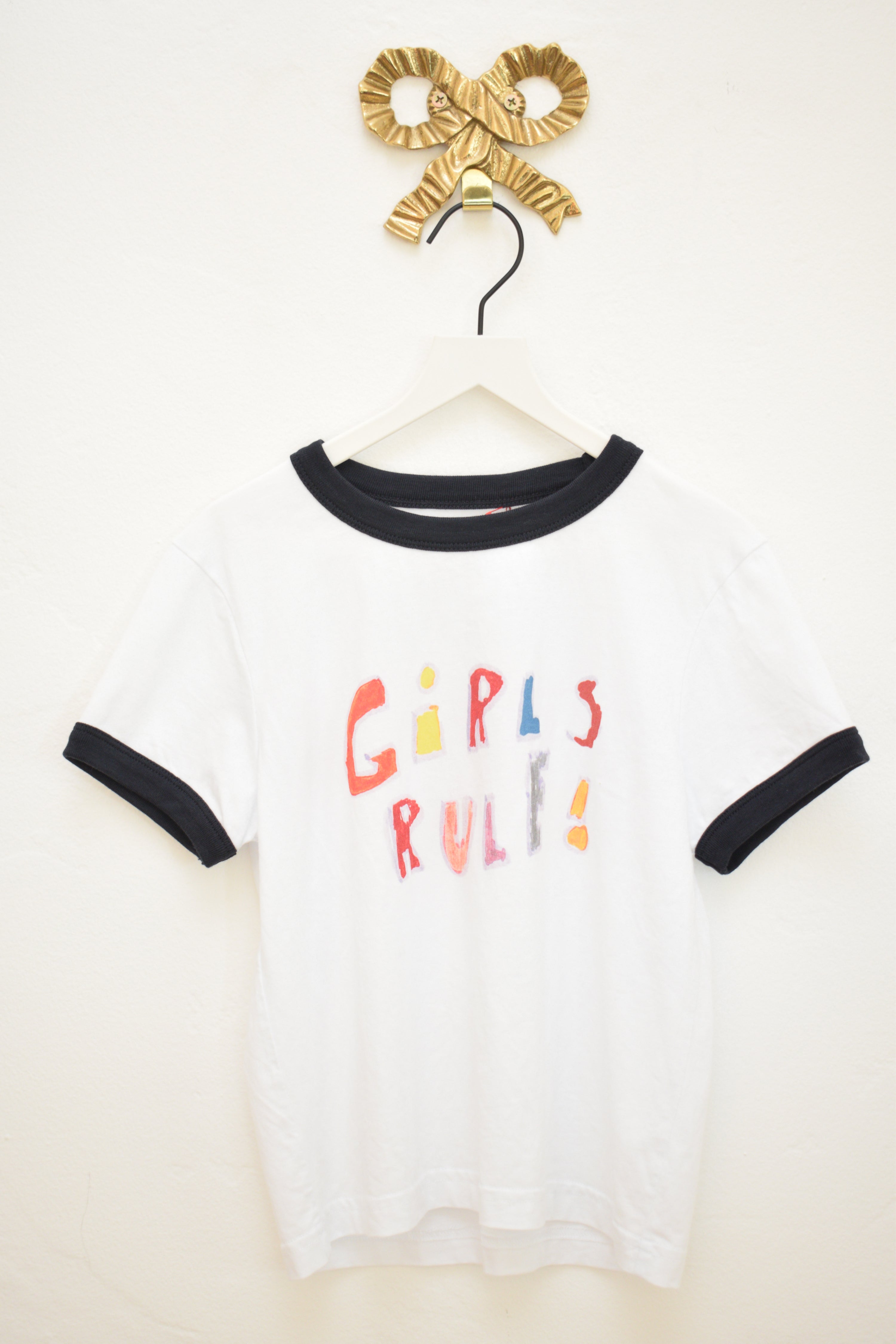 Kids Worldwide Girls Rule Ringer T / 4