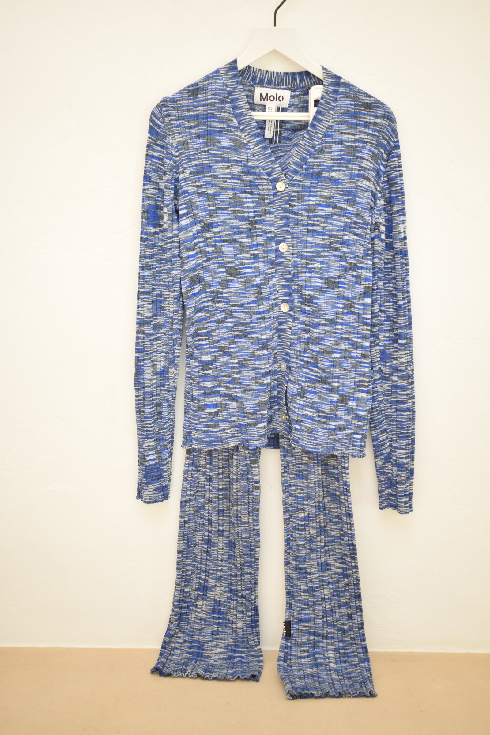 Molo 2 Piece Set Blue Knit Set / 7-8 Years