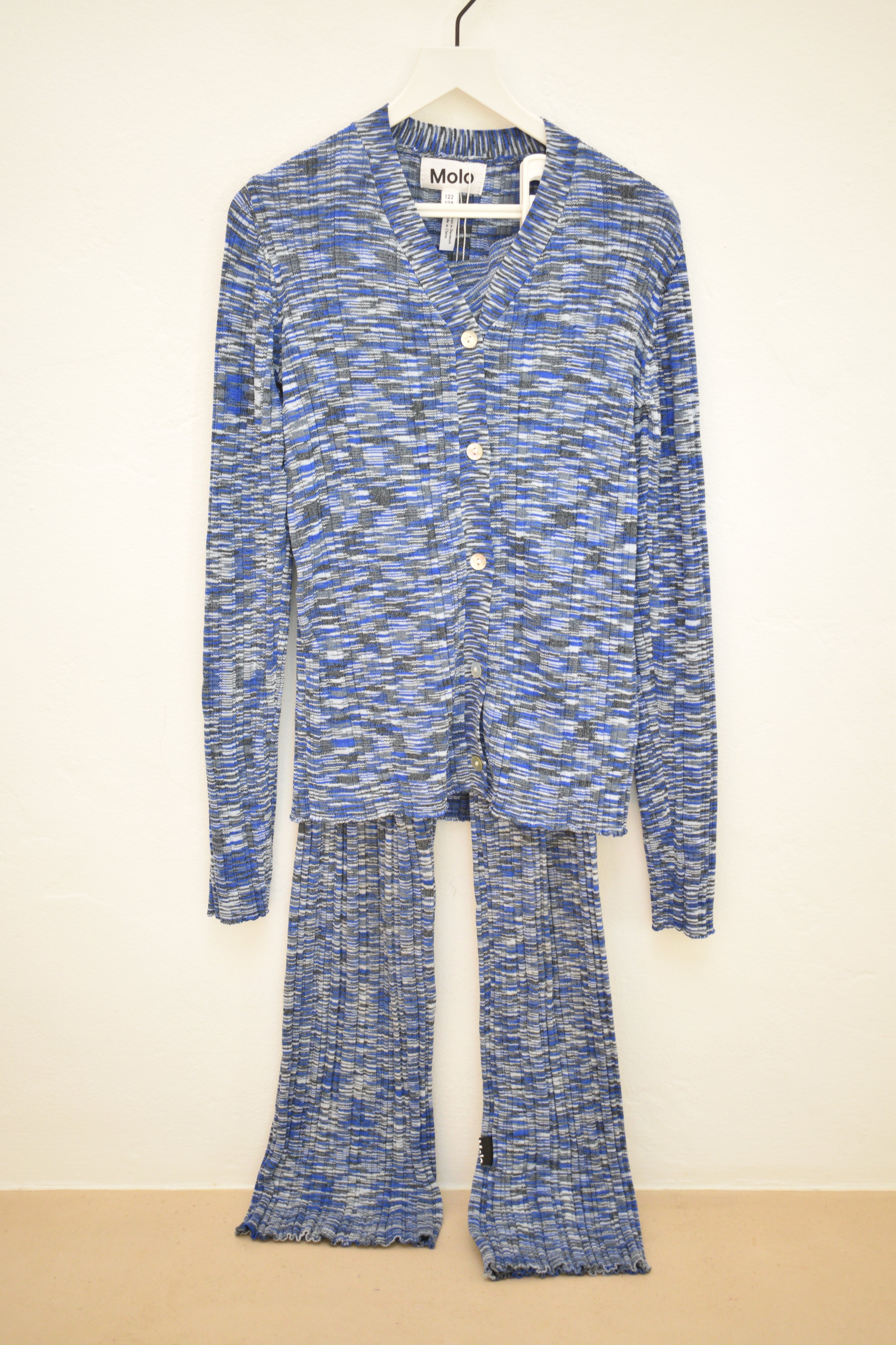 Molo 2 Piece Set Blue Knit Set / 7-8 Years