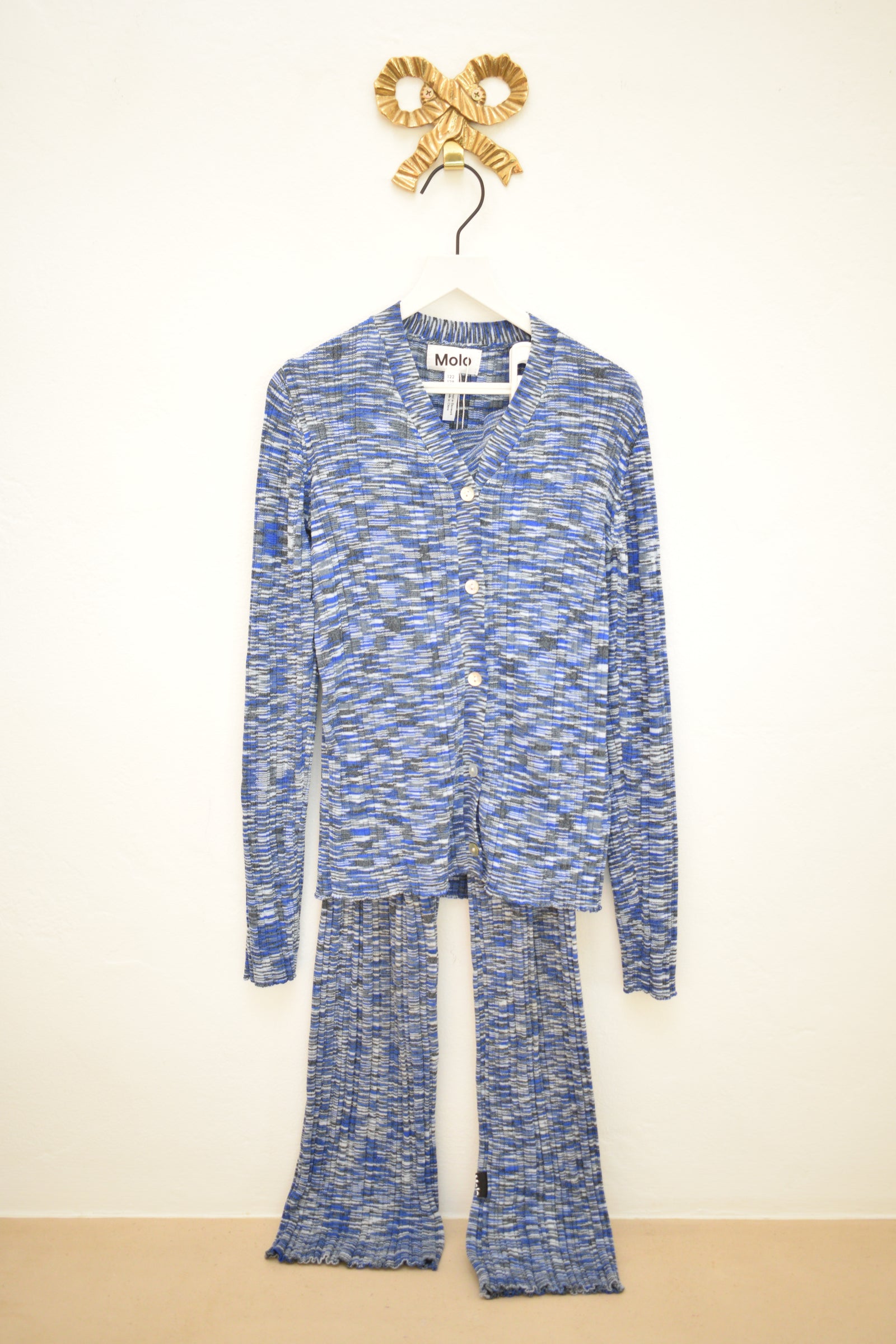 Molo 2 Piece Set Blue Knit Set / 7-8 Years