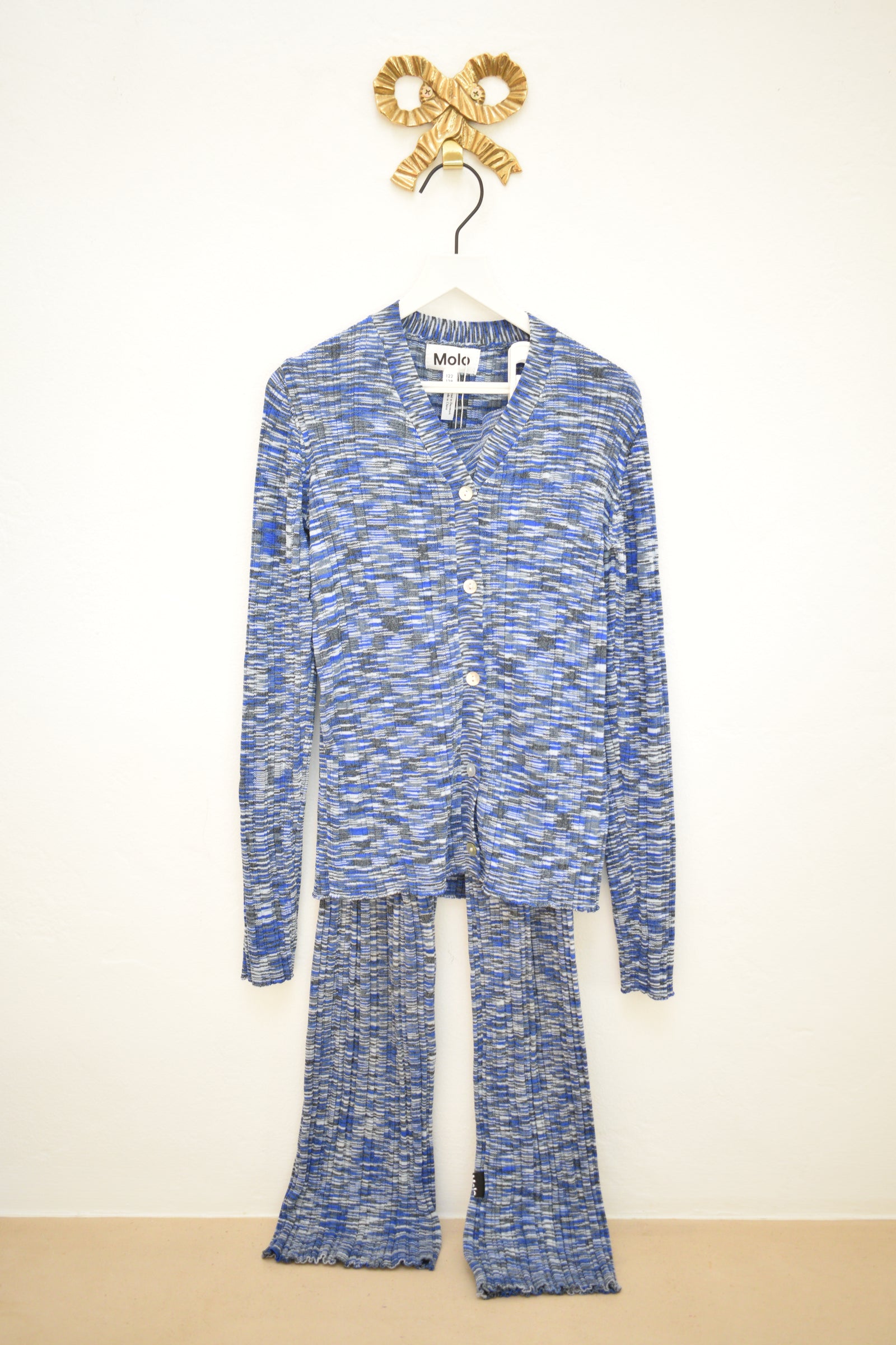 Molo 2 Piece Set Blue Knit Set / 7-8 Years