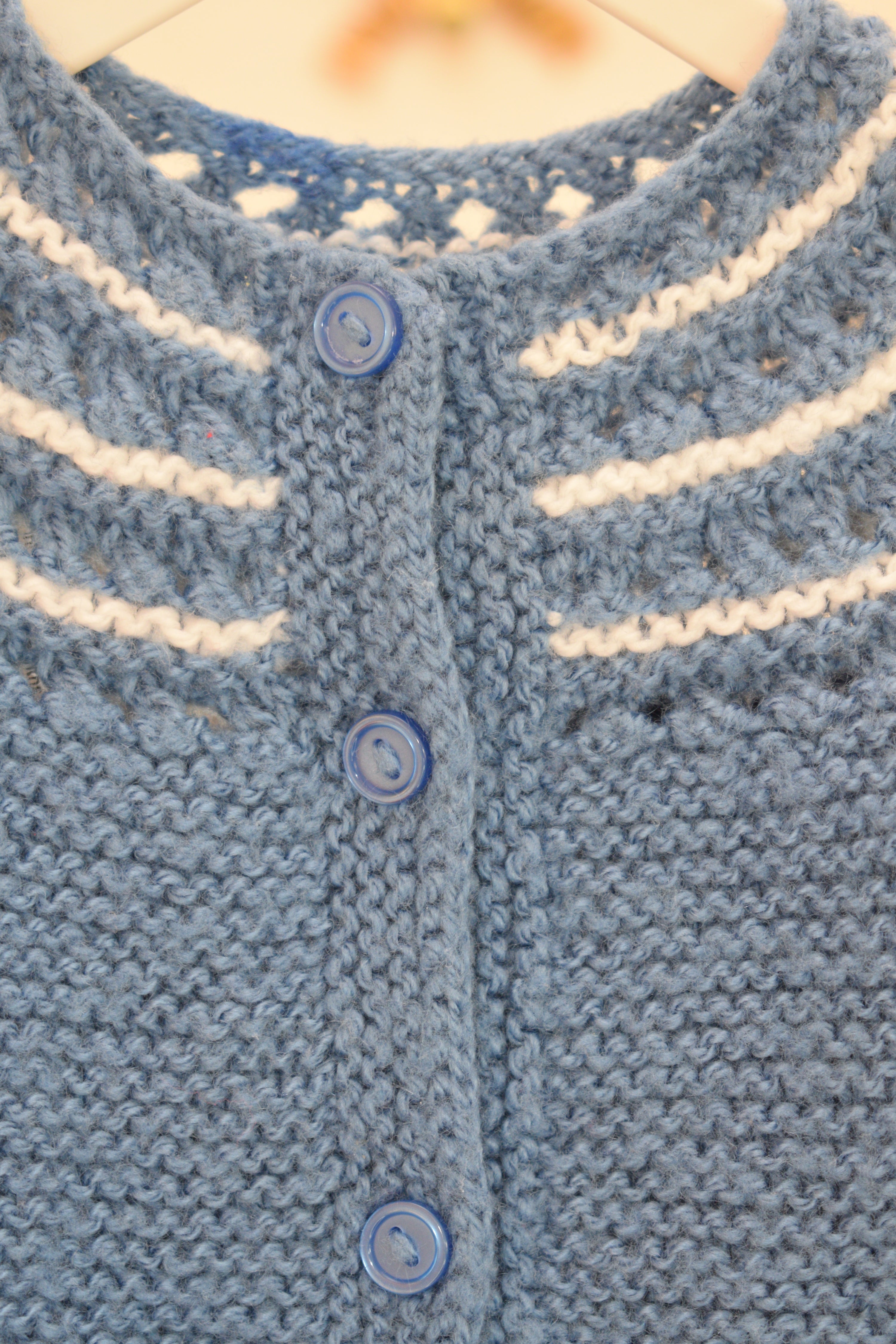Vintage Knit Blue Sweater / 0-3