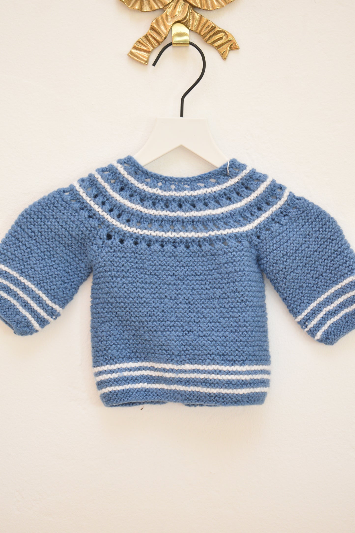 Vintage Knit Blue Sweater / 0-3