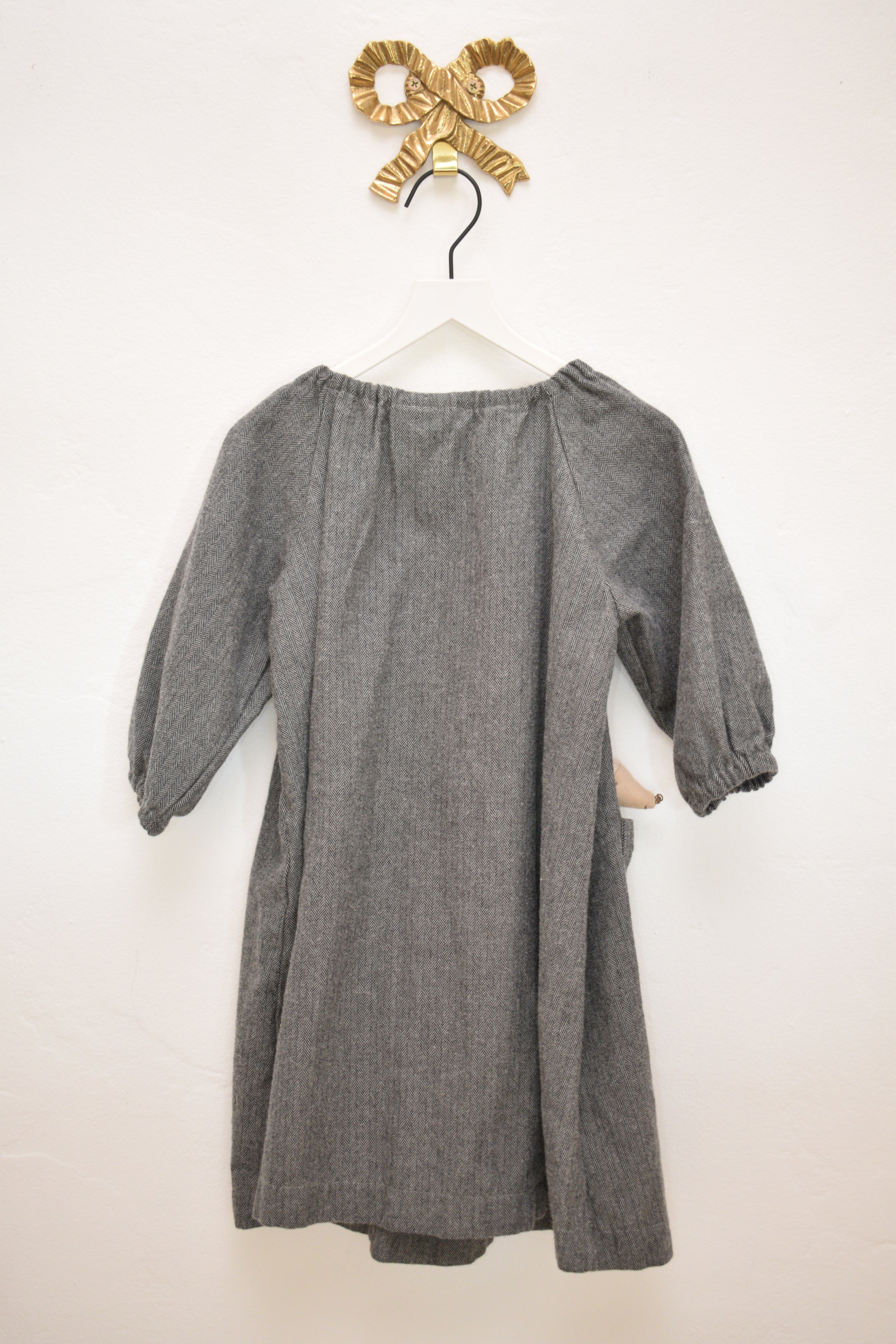 Hedgehog Belly Designs Herringbone Smock Dress / 2T