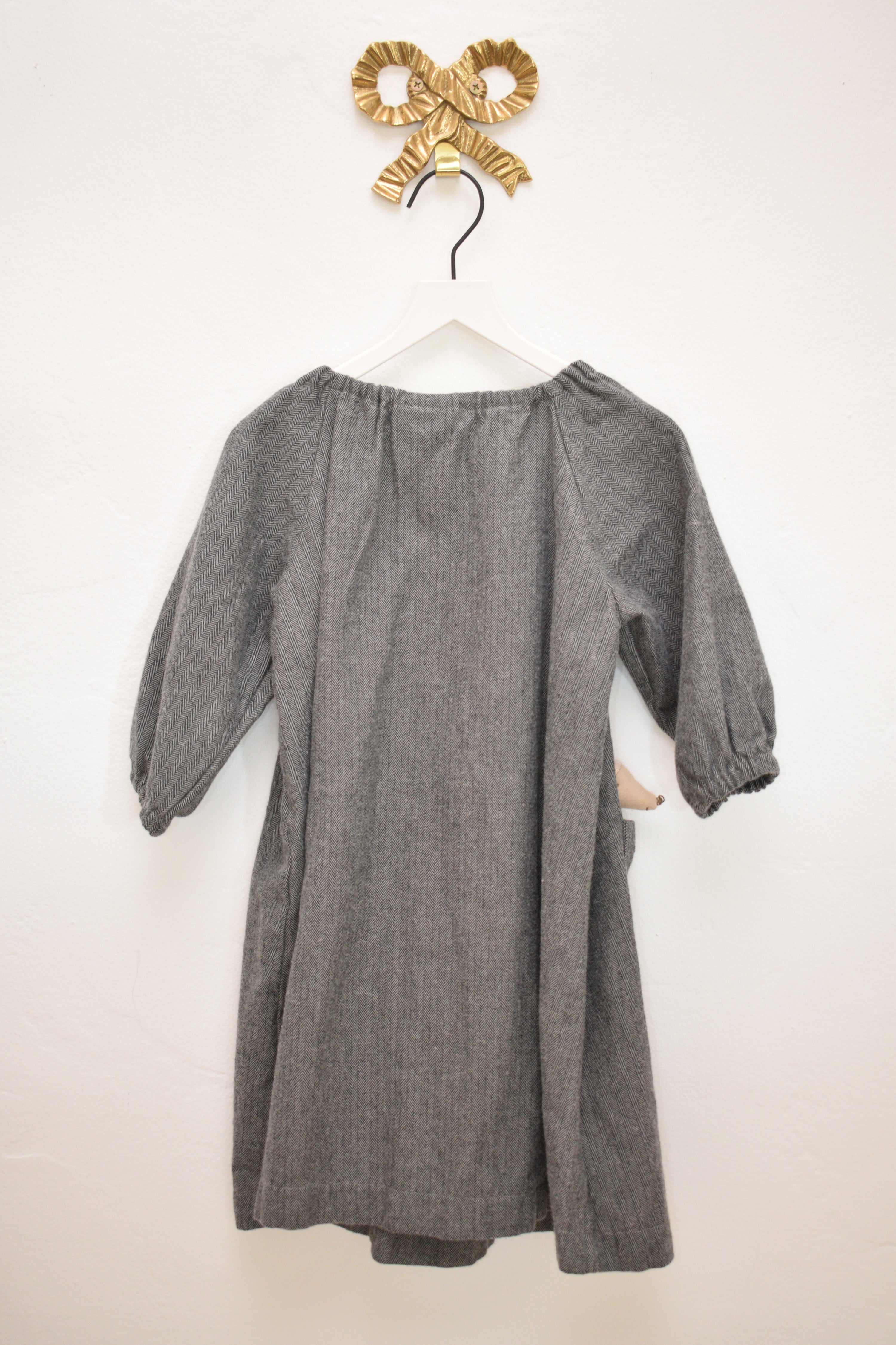 Hedgehog Belly Designs Herringbone Smock Dress / 2T