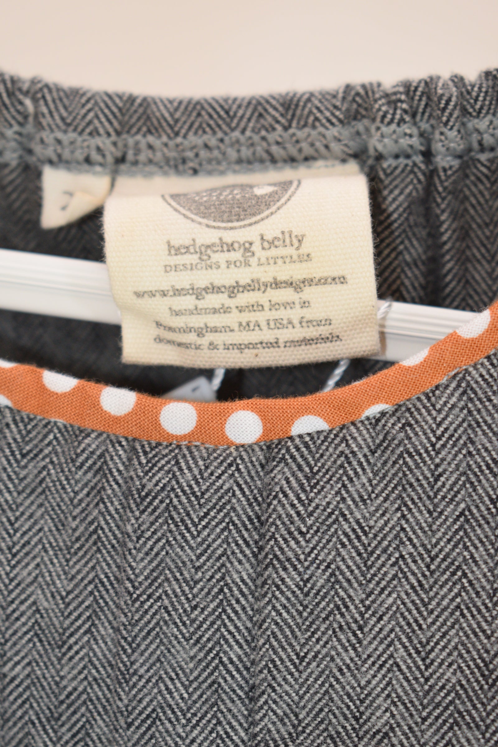 Hedgehog Belly Designs Herringbone Smock Dress / 2T