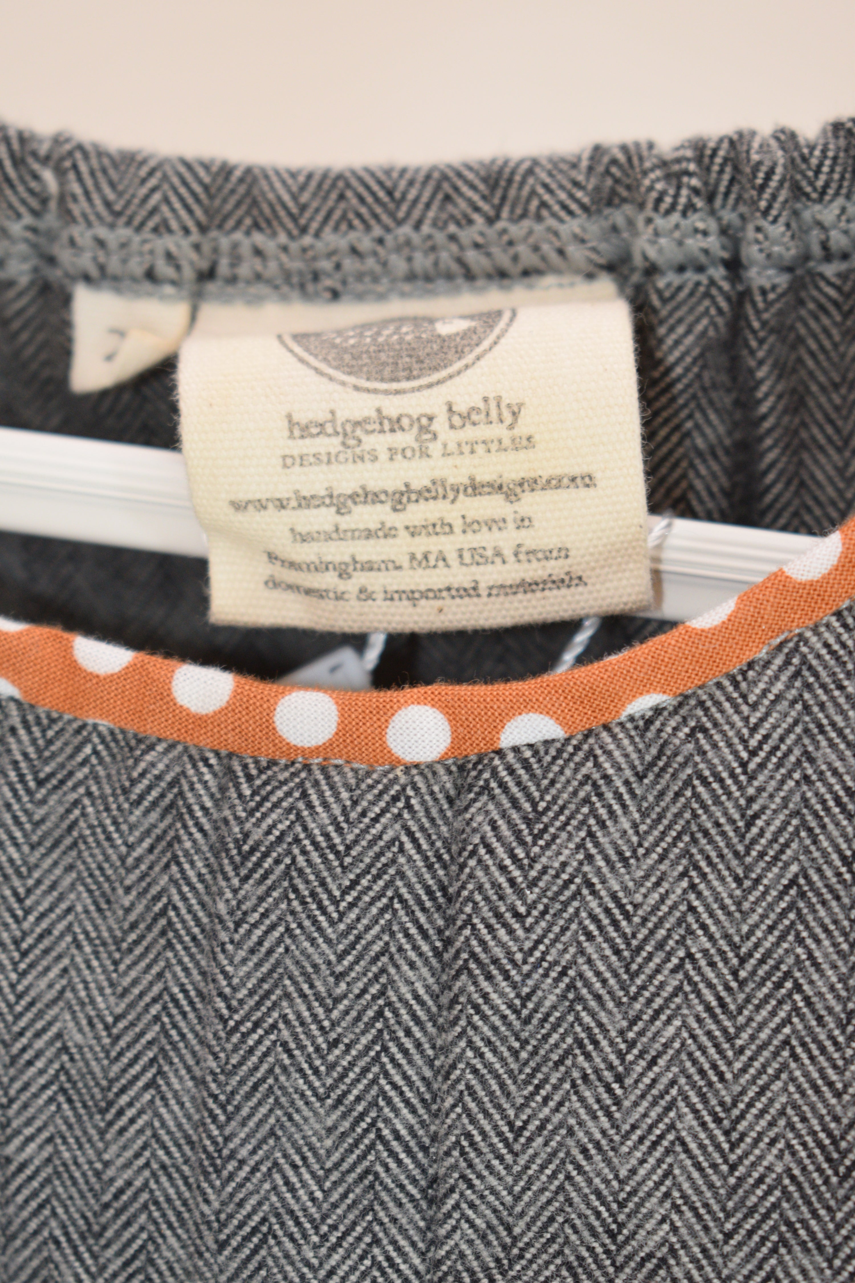 Hedgehog Belly Designs Herringbone Smock Dress / 2T