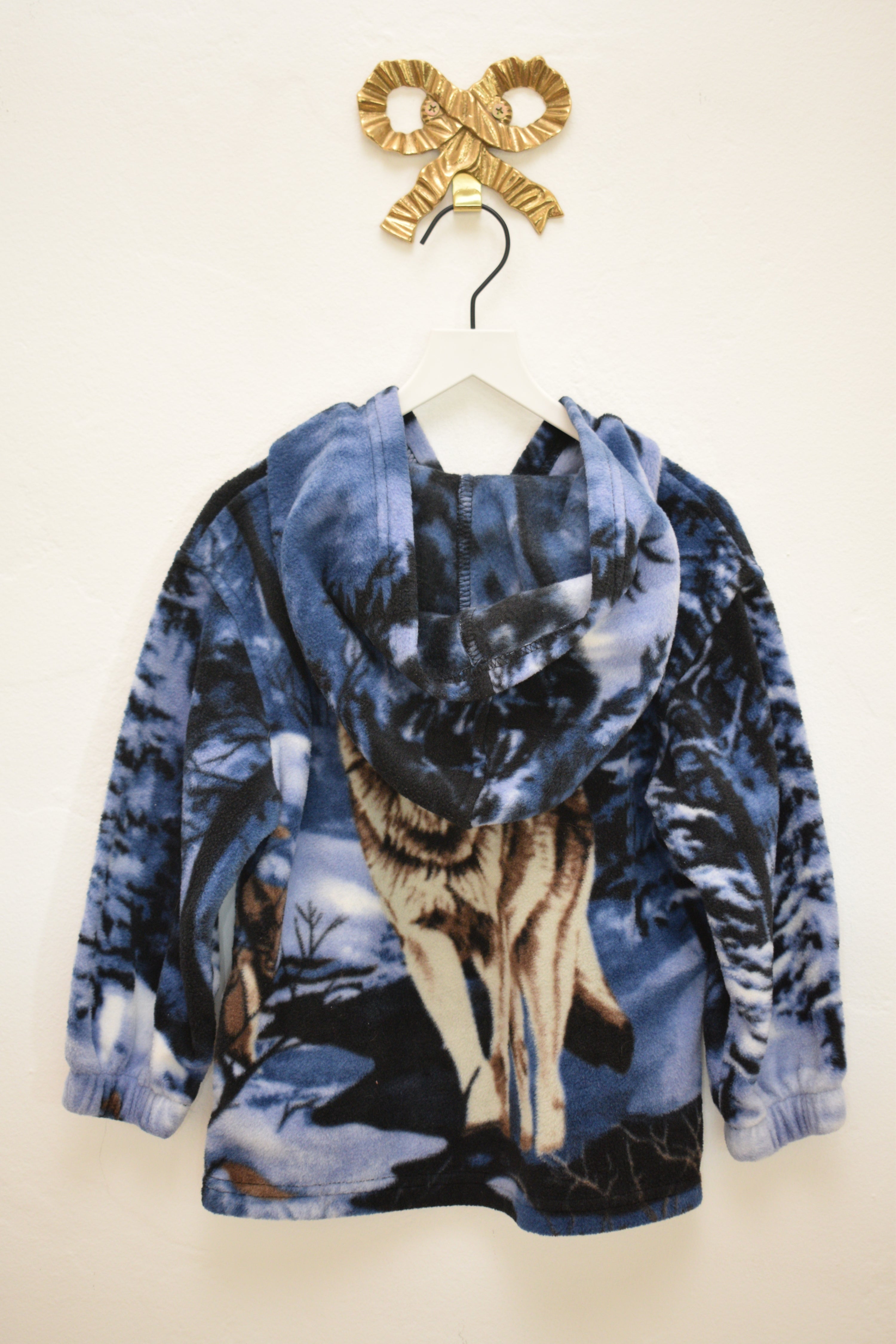 vintage Wolf Fleece Jacket / 5T