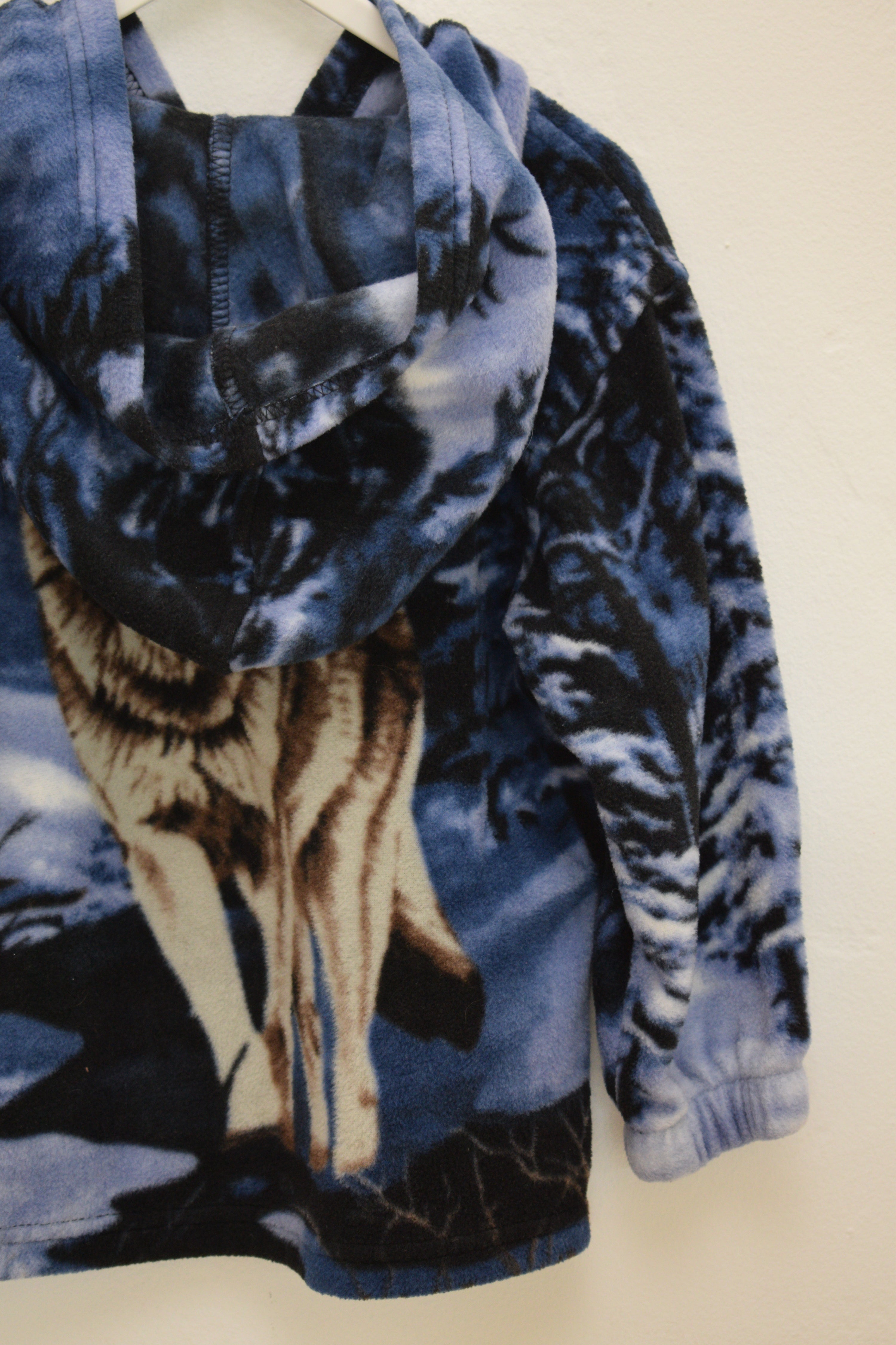 vintage Wolf Fleece Jacket / 5T