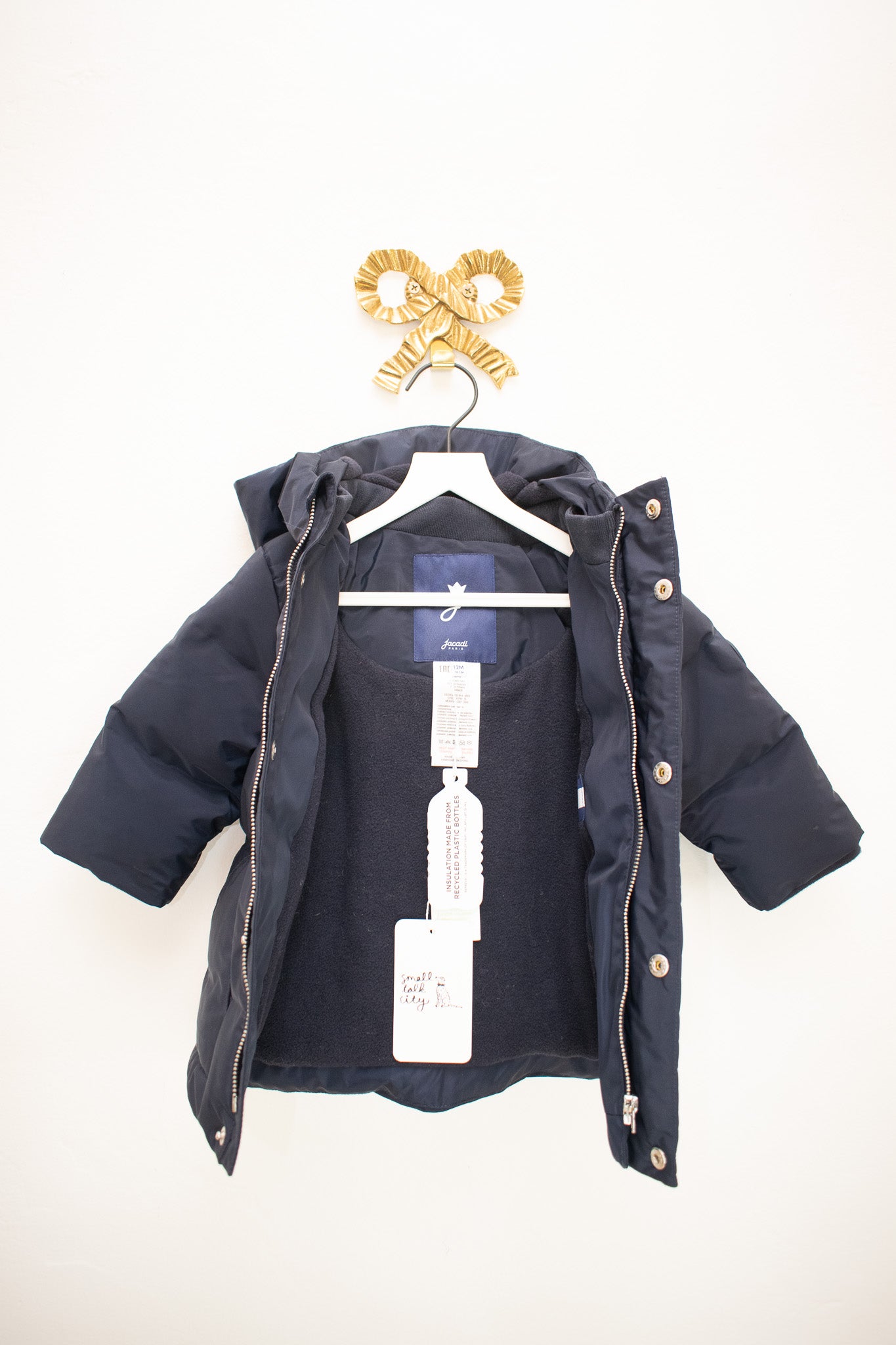 NWTs Jacadi Navy Puffer / 12 months