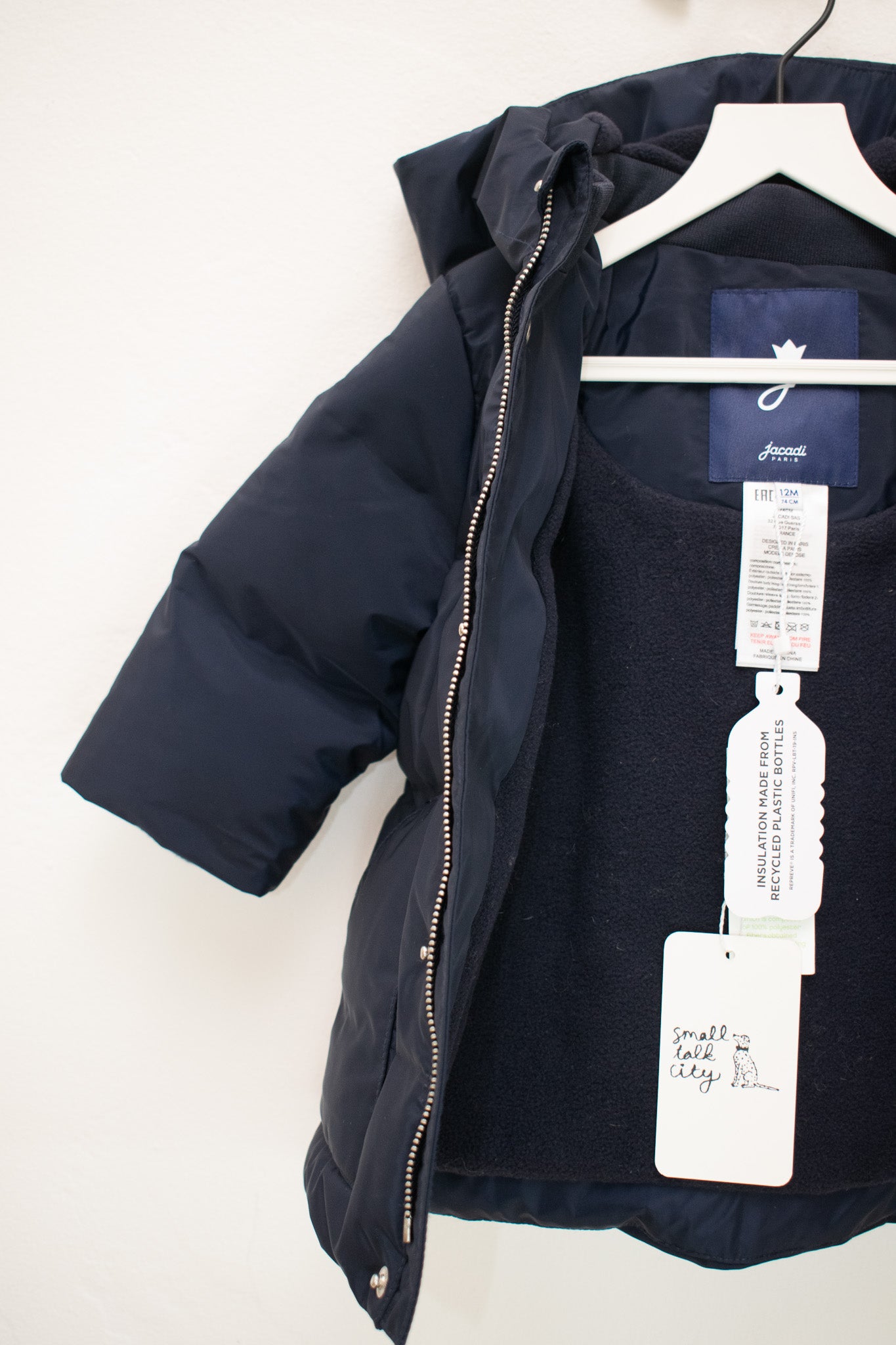 NWTs Jacadi Navy Puffer / 12 months