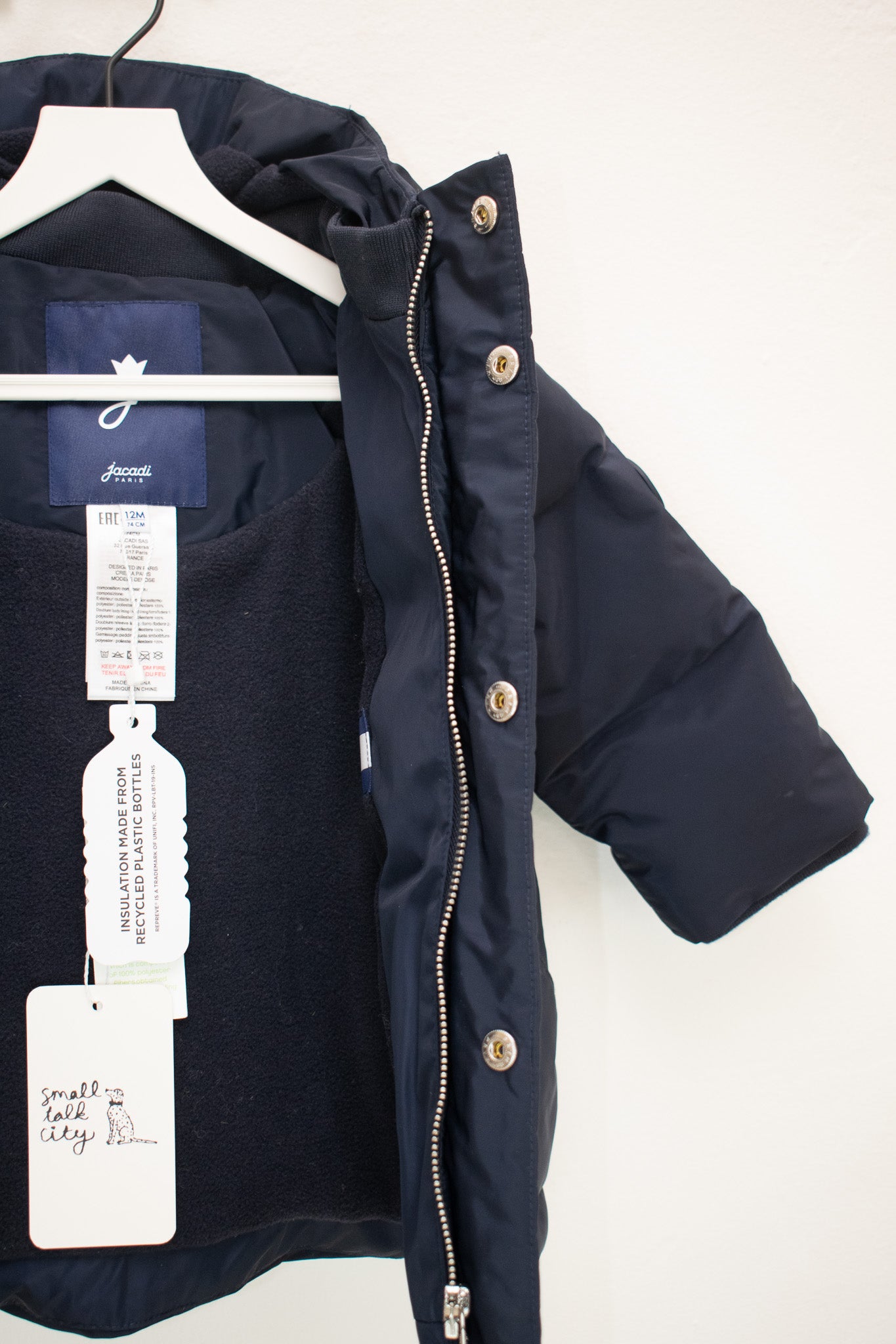 NWTs Jacadi Navy Puffer / 12 months