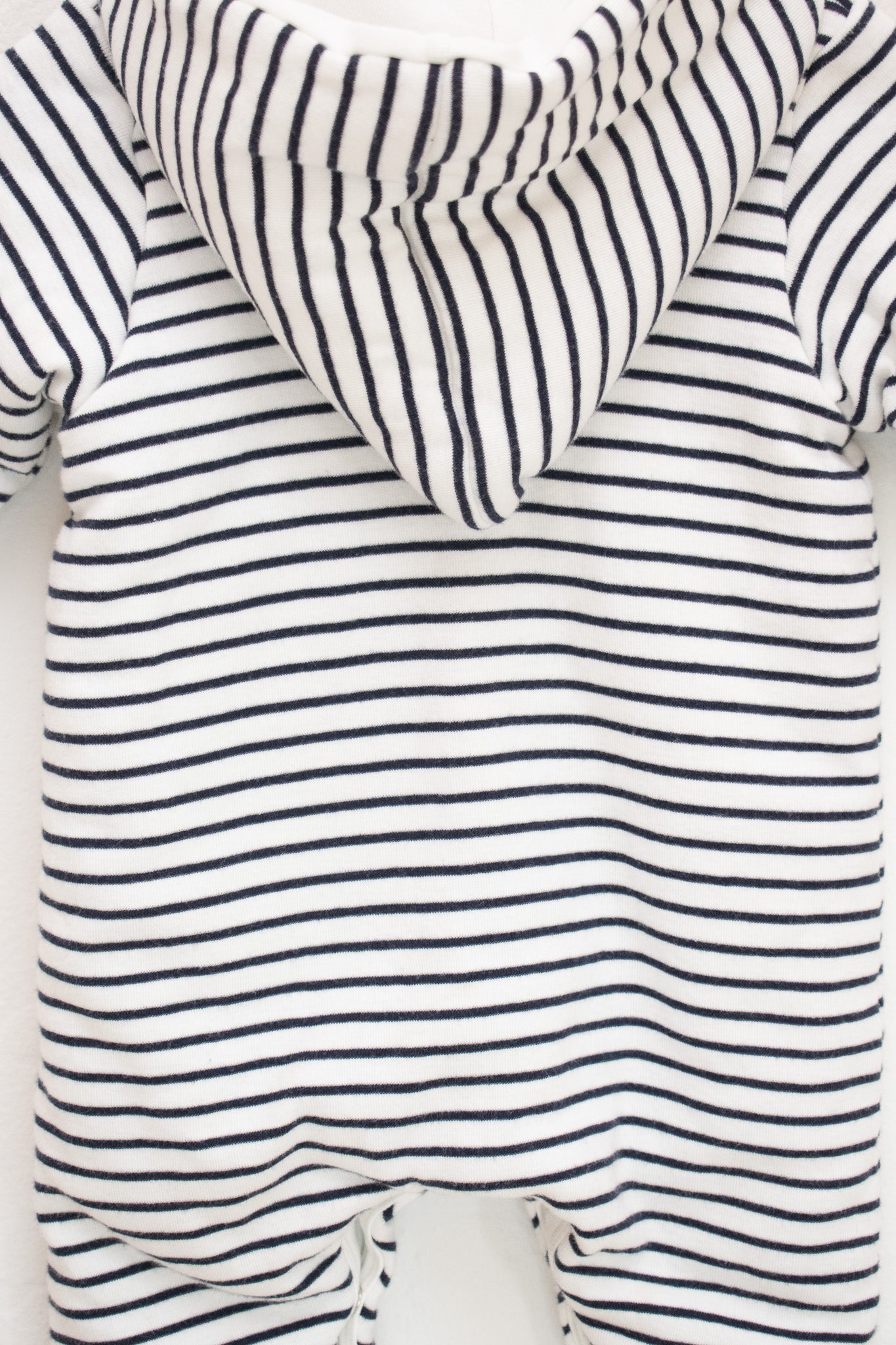 Petit Bateau Navy and White Striped Bunting / 3 months