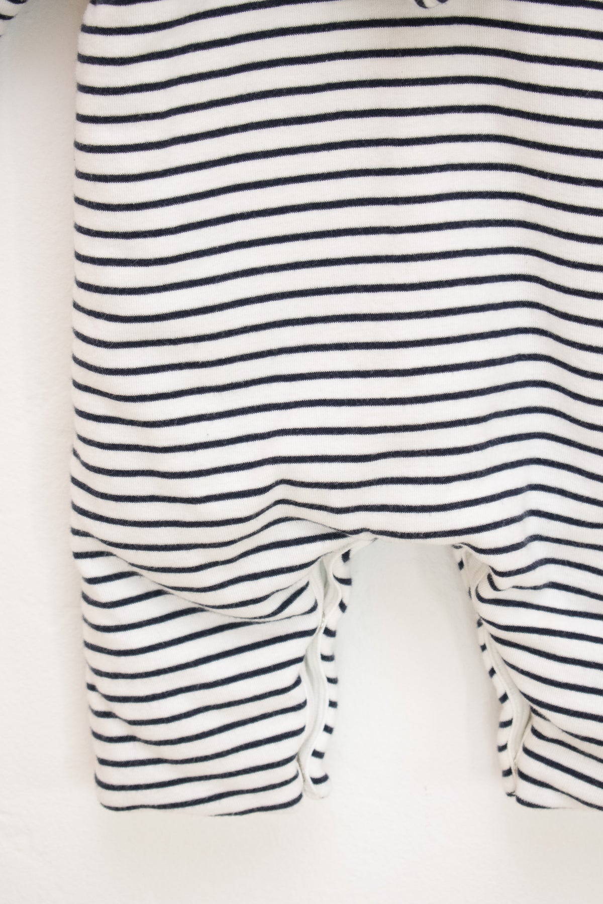 Petit Bateau Navy and White Striped Bunting / 3 months