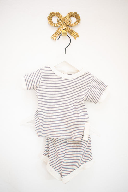 Quincy Mae Stripe Short Set / 6 months