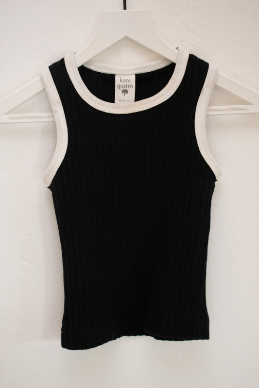 Kate Quinn Organics Black Tank Top / 6-12 months
