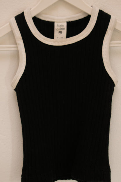 Kate Quinn Organics Black Tank Top / 6-12 months
