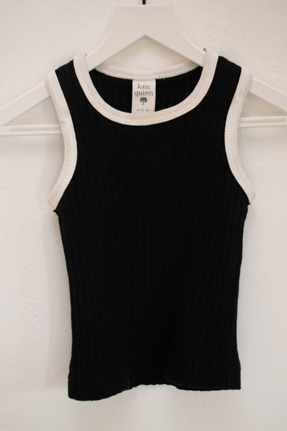 Kate Quinn Organics Black Tank Top / 6-12 months