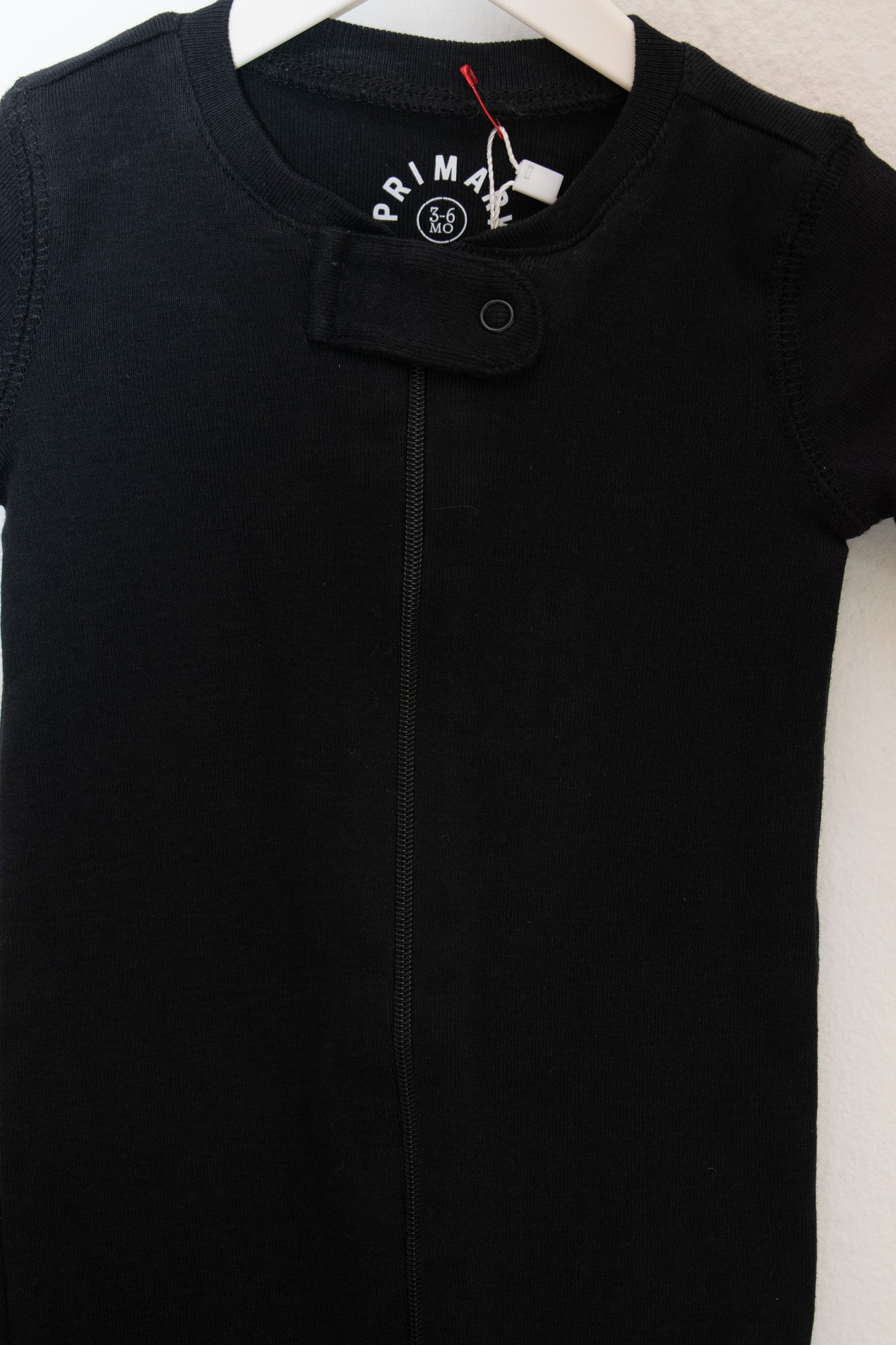 Primary Clothing Black Footie / 3-6 months