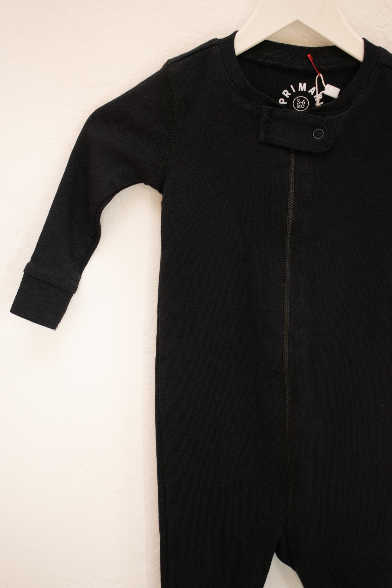 Primary Clothing Black Footie / 3-6 months